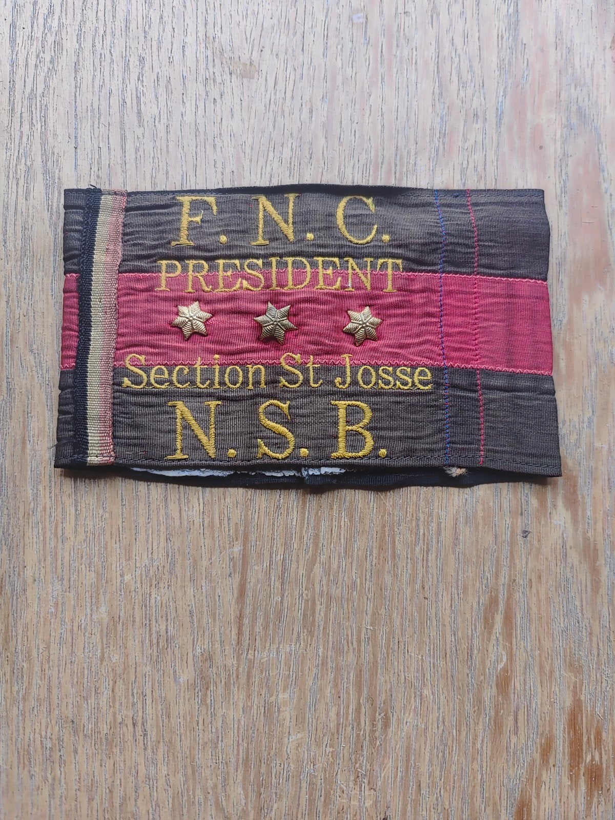 Originele Belgische Armband N.S.B.  Sint-Joost Brussel, Verzamelen, Militaria | Tweede Wereldoorlog, Ophalen of Verzenden