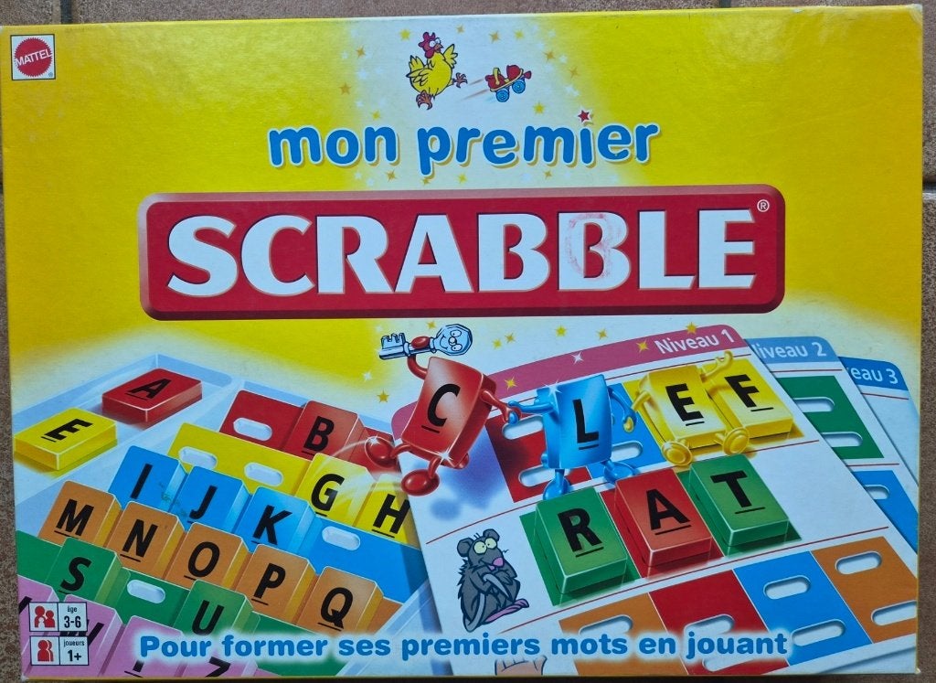 Mijn eerste Scrabble van Mattel, Een of twee spelers, Ophalen of Verzenden, Gebruikt, Mattel