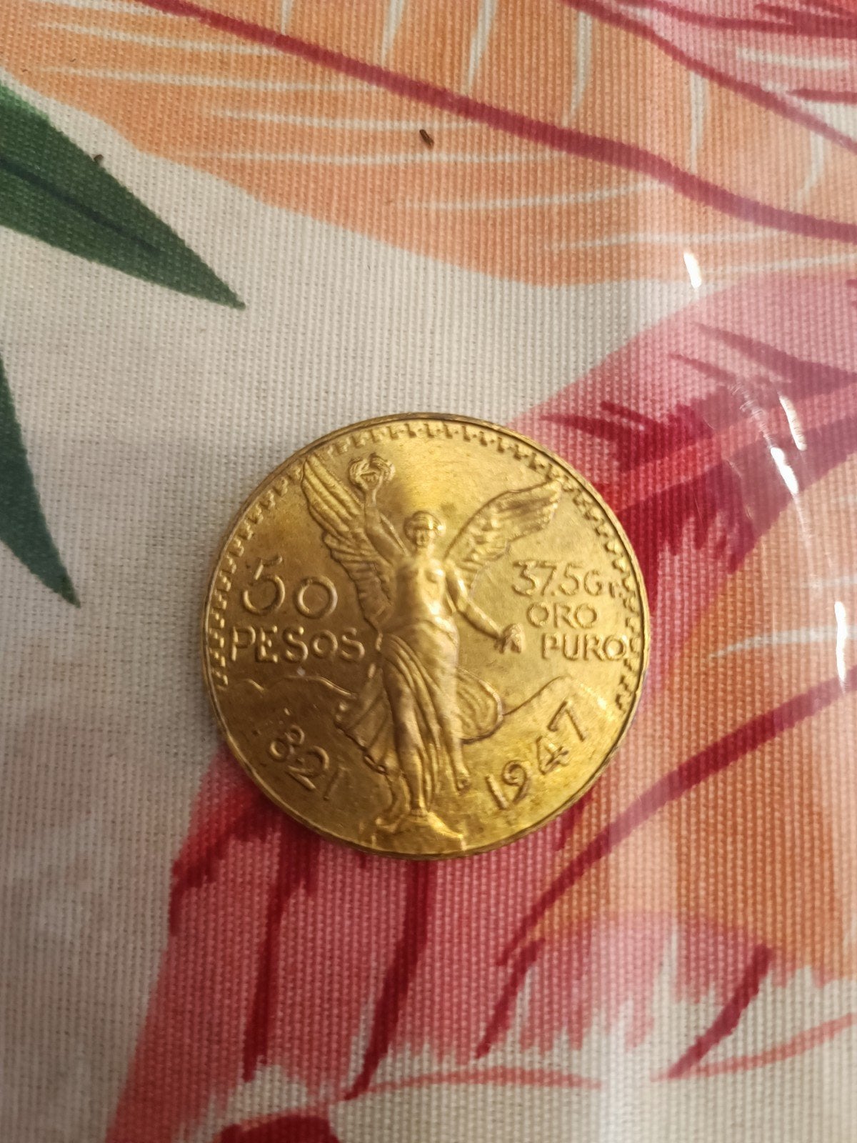 réplique 50 pesos mexicain, Timbres & Monnaies, Enlèvement, Or