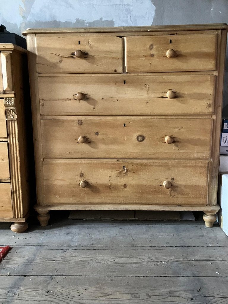Commode de charme en bois naturel – Nombreux rangements, Maison & Meubles, Armoires | Commodes, 25 à 50 cm, 5 tiroirs ou plus