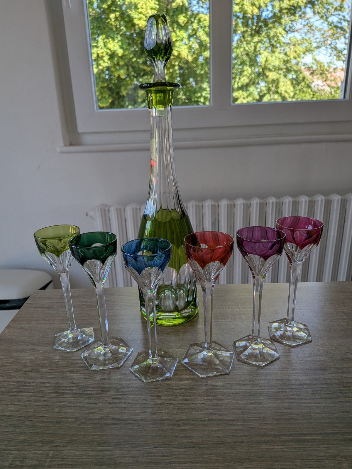6 glazen Val St Lambert, Antiek en Kunst, Antiek | Glaswerk en Kristal, Ophalen of Verzenden