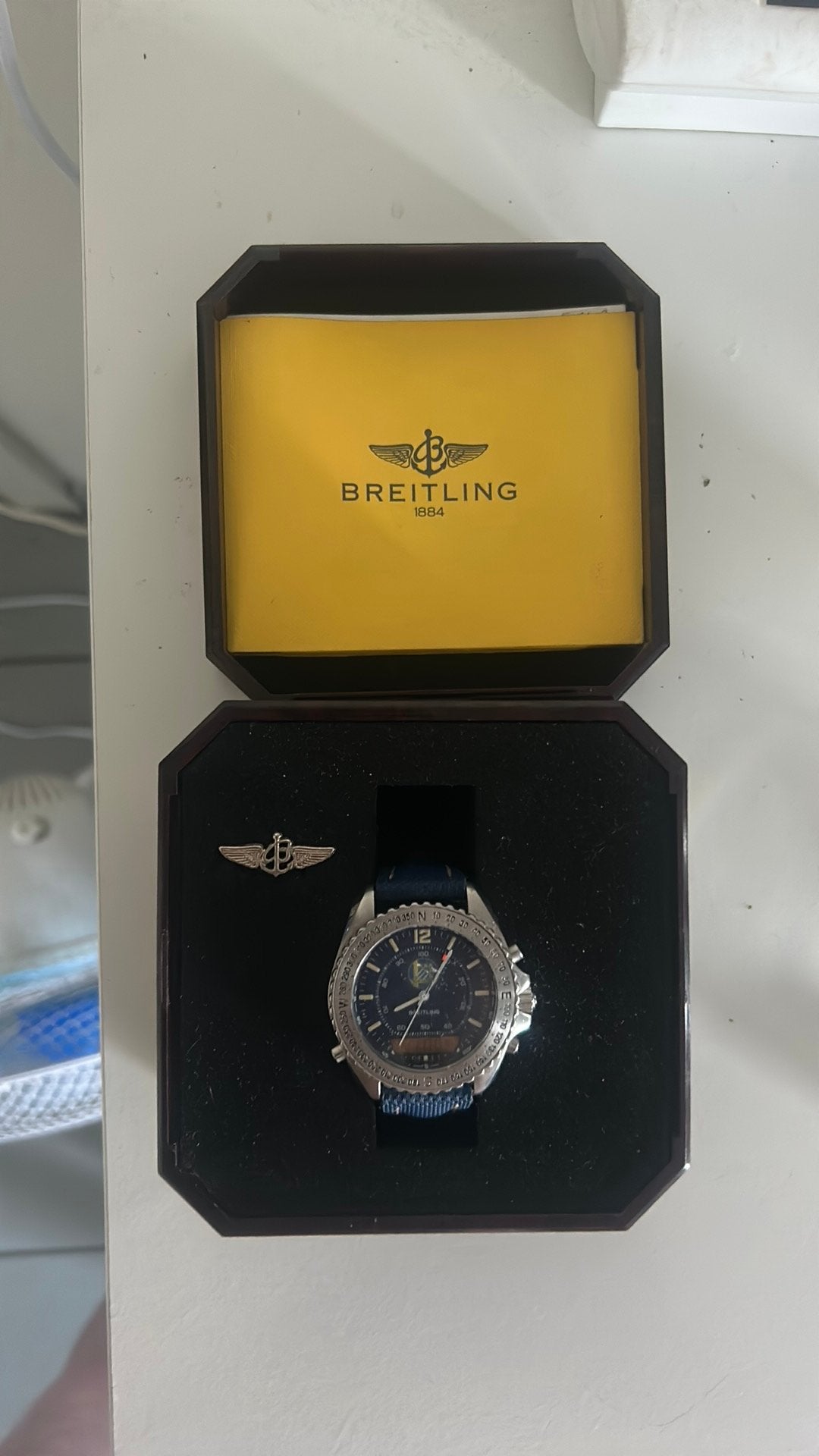 Breitling pluton, Handtassen en Accessoires, Horloges | Heren, Staal, Breitling, Polshorloge, Ophalen of Verzenden
