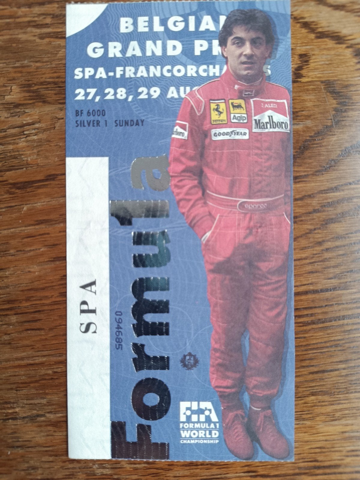 vintage, 1993 ticket formule 1, Enlèvement ou Envoi, ForTwo