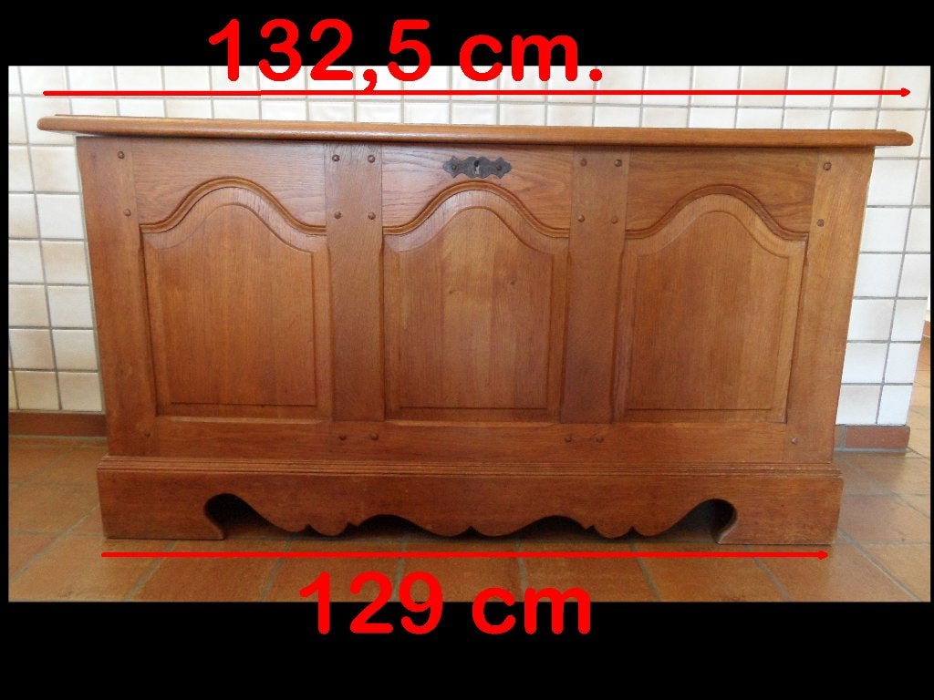 Prachtige authentieke eiken dekenkist / opbergkist, Ophalen, 50 – 75, Minder dan 50 cm, Gebruikt