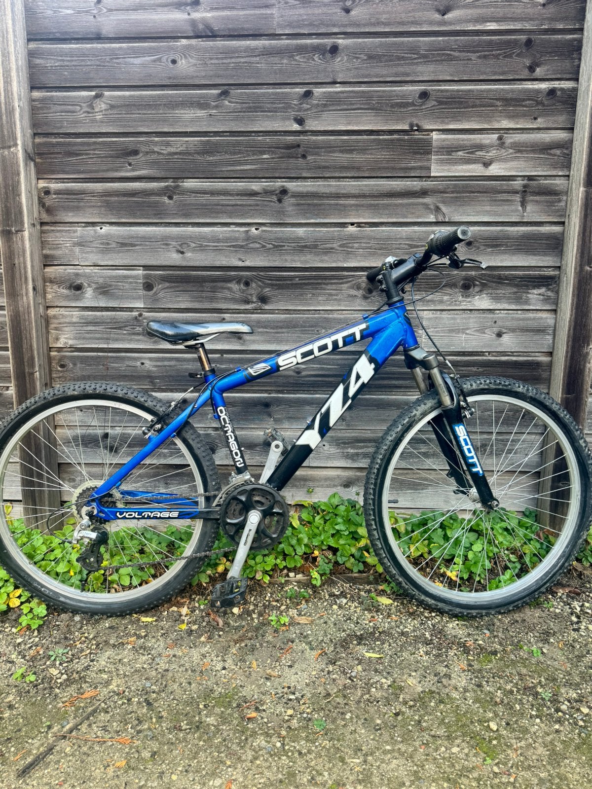 Blauw/zwarte Scott moutainbike XS, wiel 26 inch, prima!, Ophalen, Gebruikt, 24 inch of meer