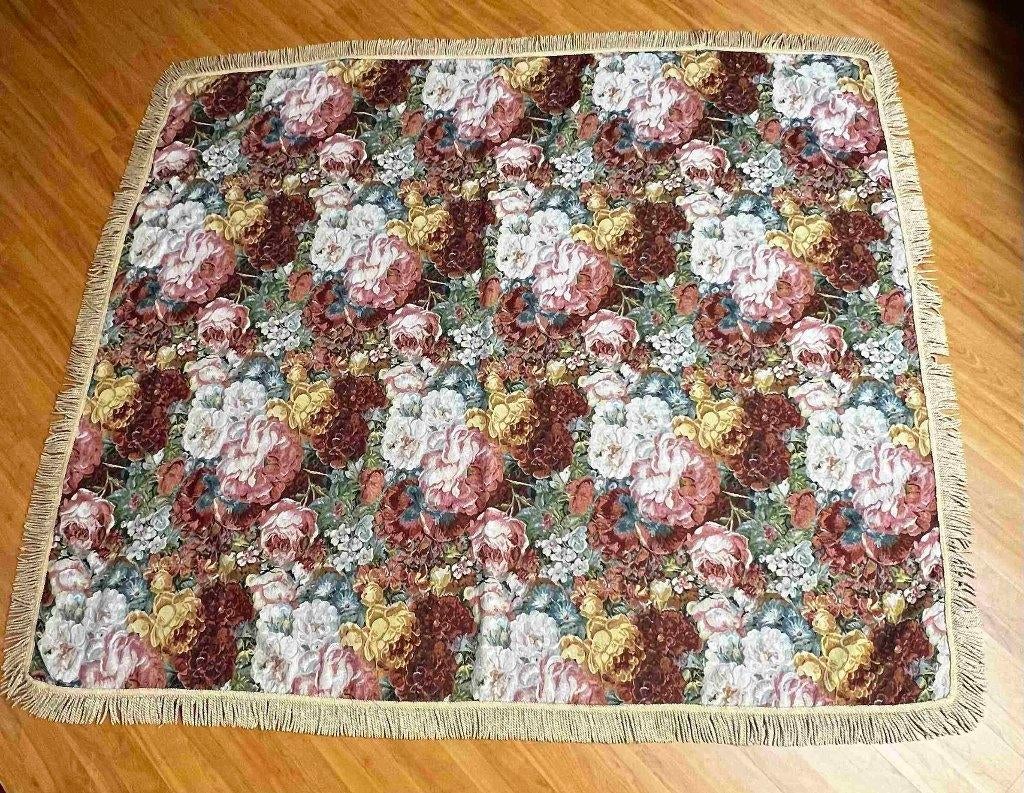 Grand foulard bloemen 195/167 cm, Maison & Meubles, Enlèvement ou Envoi, Utilisé