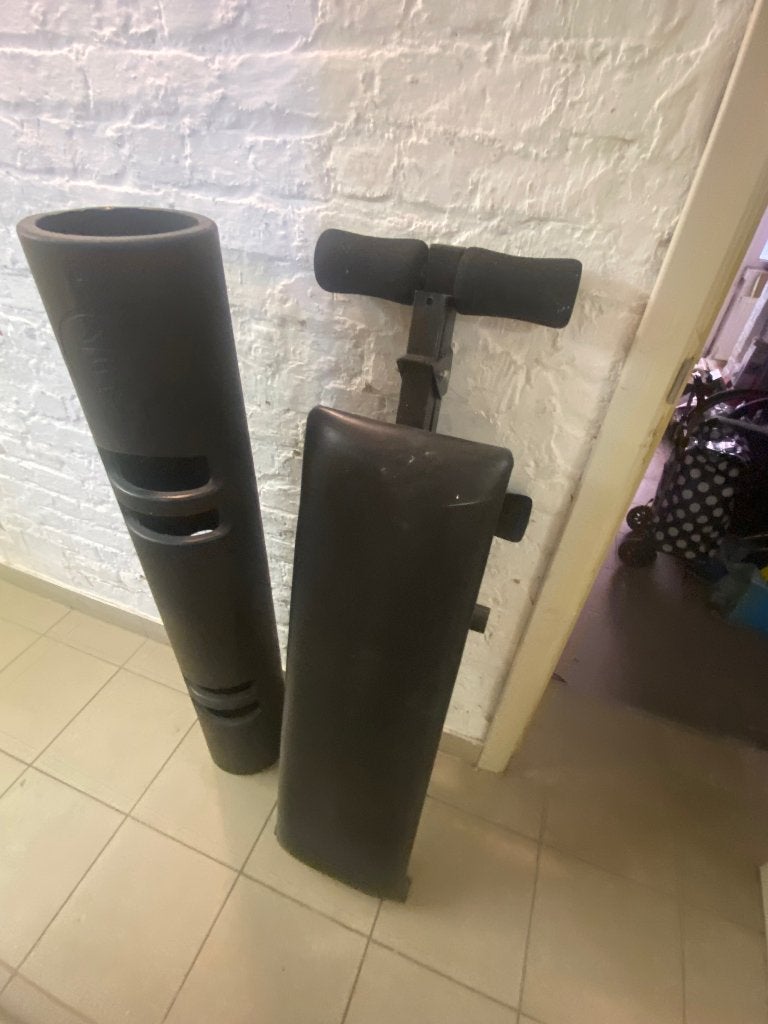Poid tuyaux ViPR 16 kg + chaise décliné, Sports & Fitness, Enlèvement, Comme neuf, Bras, Haltère