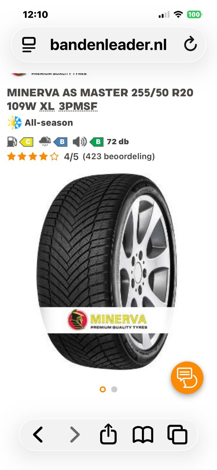 Minerva 20 pouces toutes saisons, 245 mm, 4 Saisons, Véhicule de tourisme, Pneu(s)