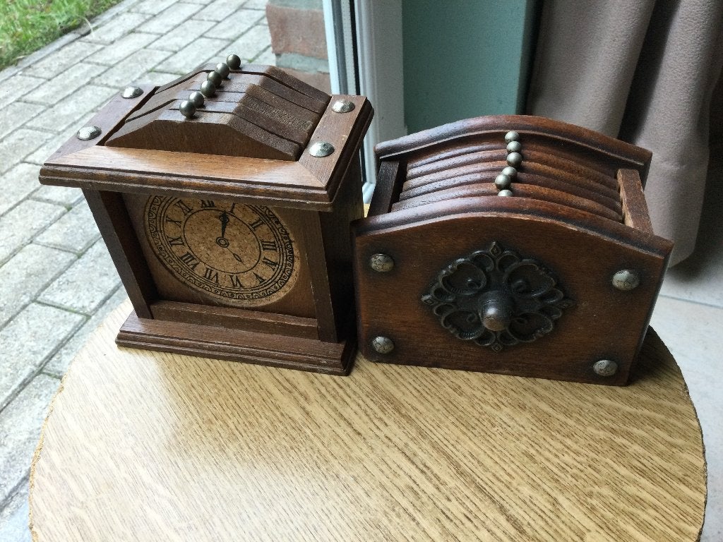 ACCESSOIRES EN BOIS AVEC SOUS VERRES ASSORTIS, Enlèvement ou Envoi