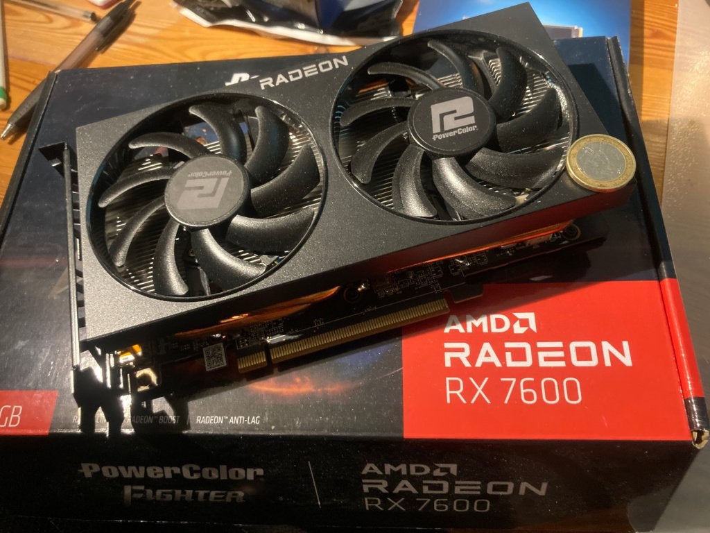 AMD RX7600 8GB PowerColor Fighter, Computers en Software, Videokaarten, AMD, GDDR6, PCI-Express 4, Ophalen of Verzenden
