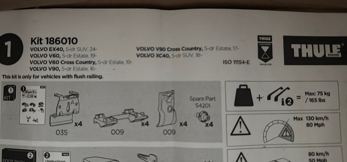 Kit Thule 186010 Volvo, Enlèvement ou Envoi, Comme neuf