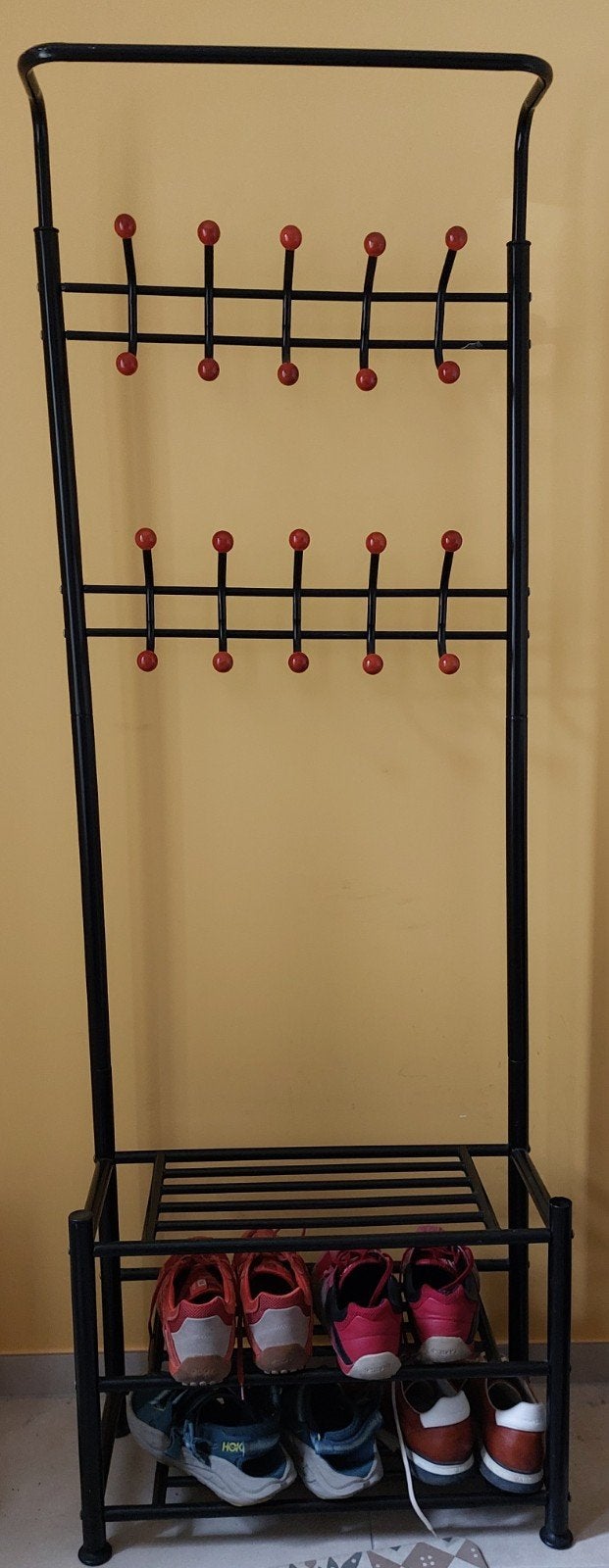 Porte-manteaux métallique noir, Maison & Meubles, Utilisé, Métal, Portemanteau sur pied, 150 à 200 cm