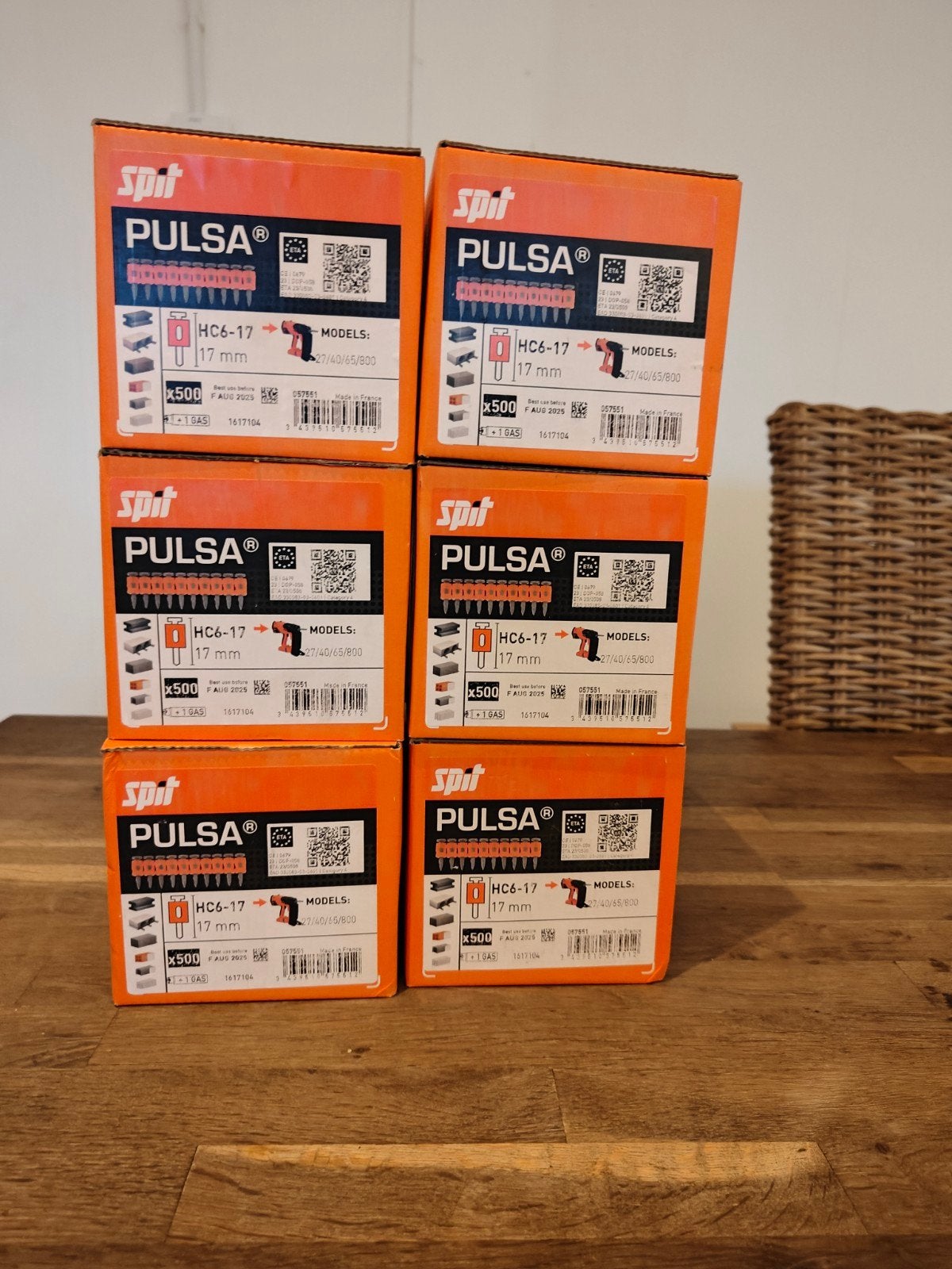 Spit pulsa schietnagels, Ophalen