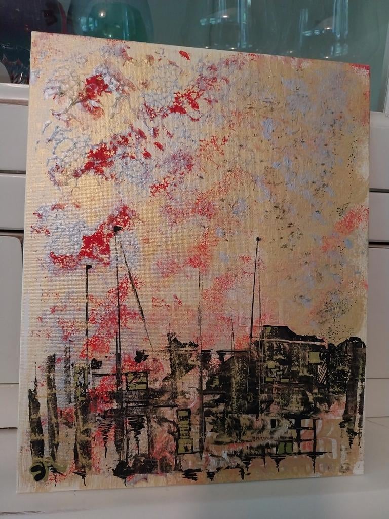 ART RÉALISÉ PAR. ET. PEINTURE ACRYLIQUE (abstraite), Enlèvement ou Envoi