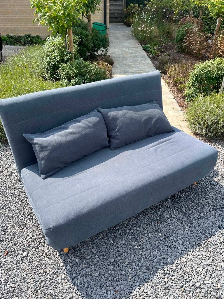 Slaapzetel, Ophalen, 90 cm, Blauw, Tweepersoons