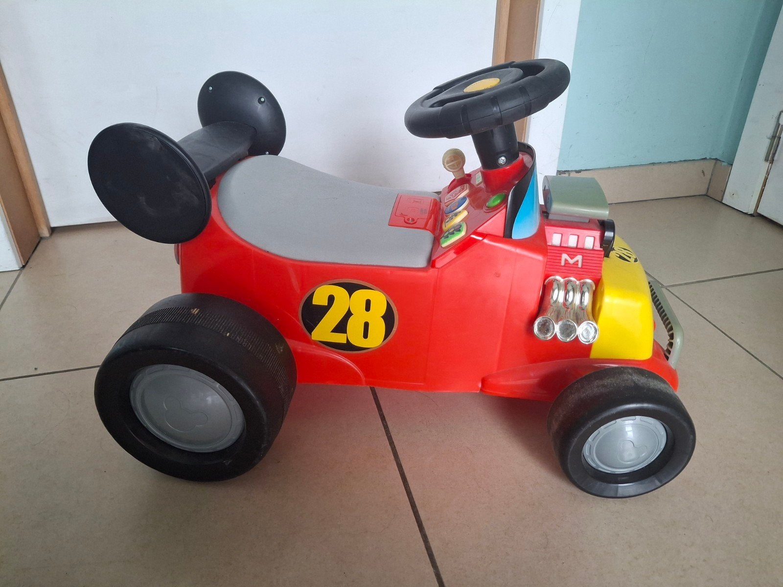 Disney Mickey Mouse loopauto, Ophalen, Zo goed als nieuw, Loopvoertuig