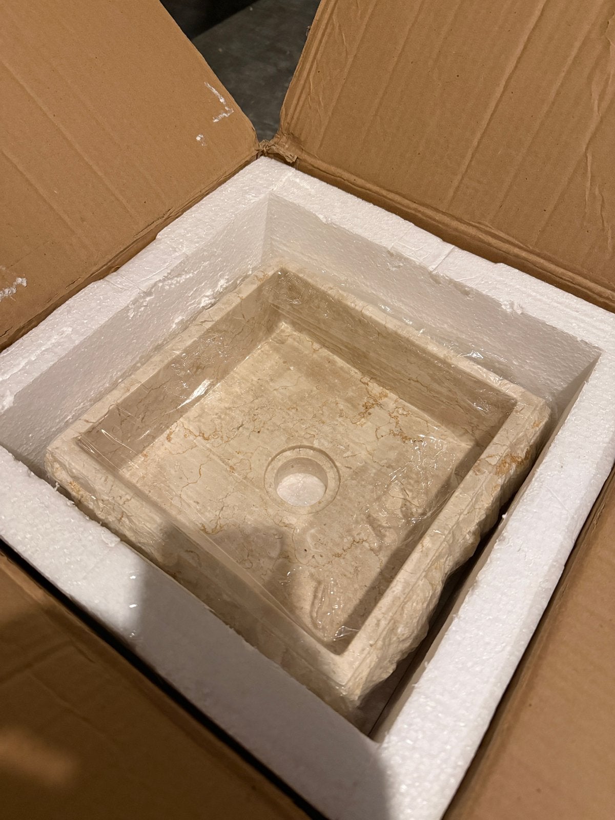 Gootsteen 30x30x13 beige marmer (sinai, galala steen), Bricolage & Construction, Enlèvement, Comme neuf, Pierre