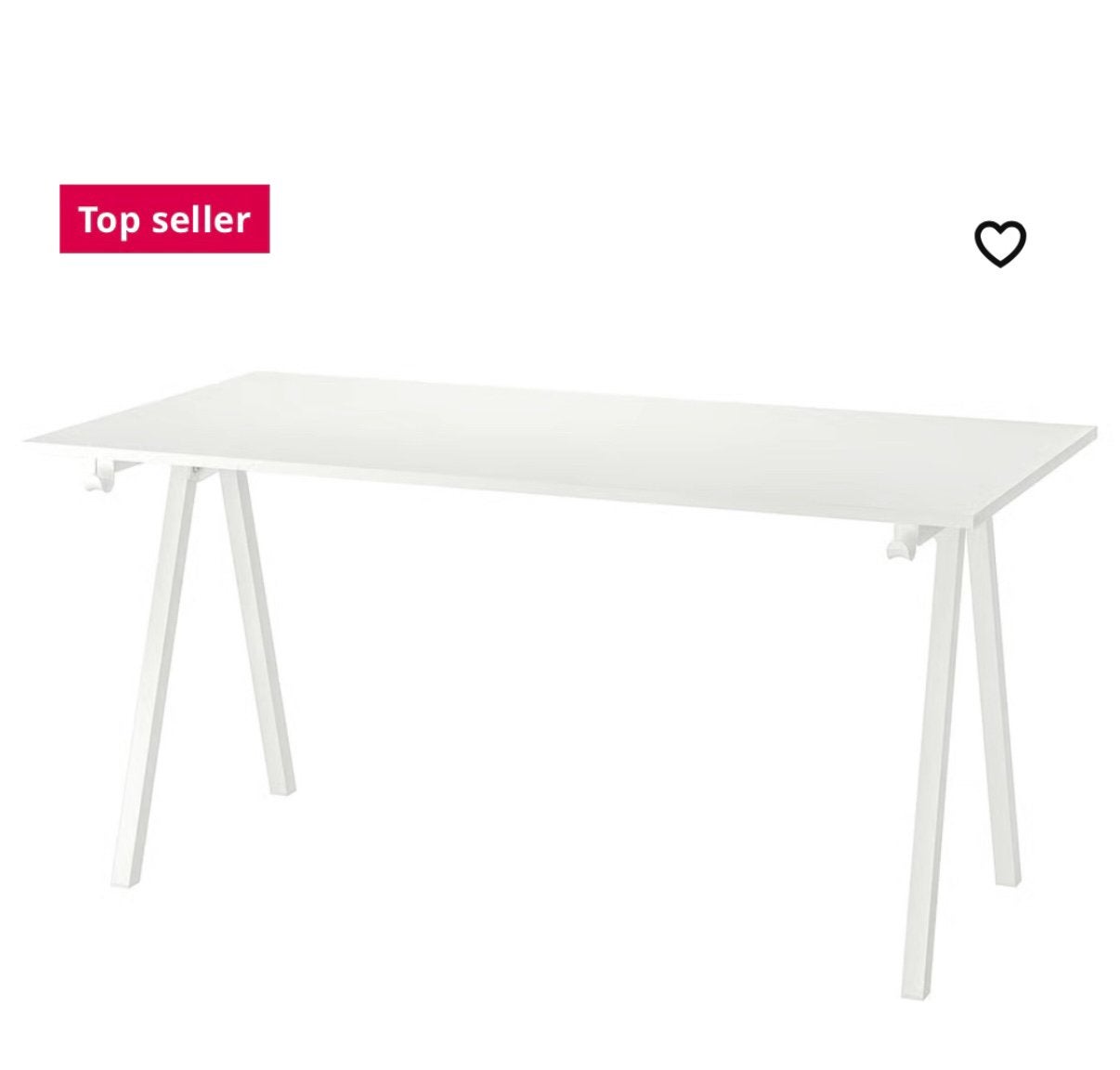 Trotten bureau 160 x 80 nieuwstaat!, Ophalen, Zo goed als nieuw, Wit