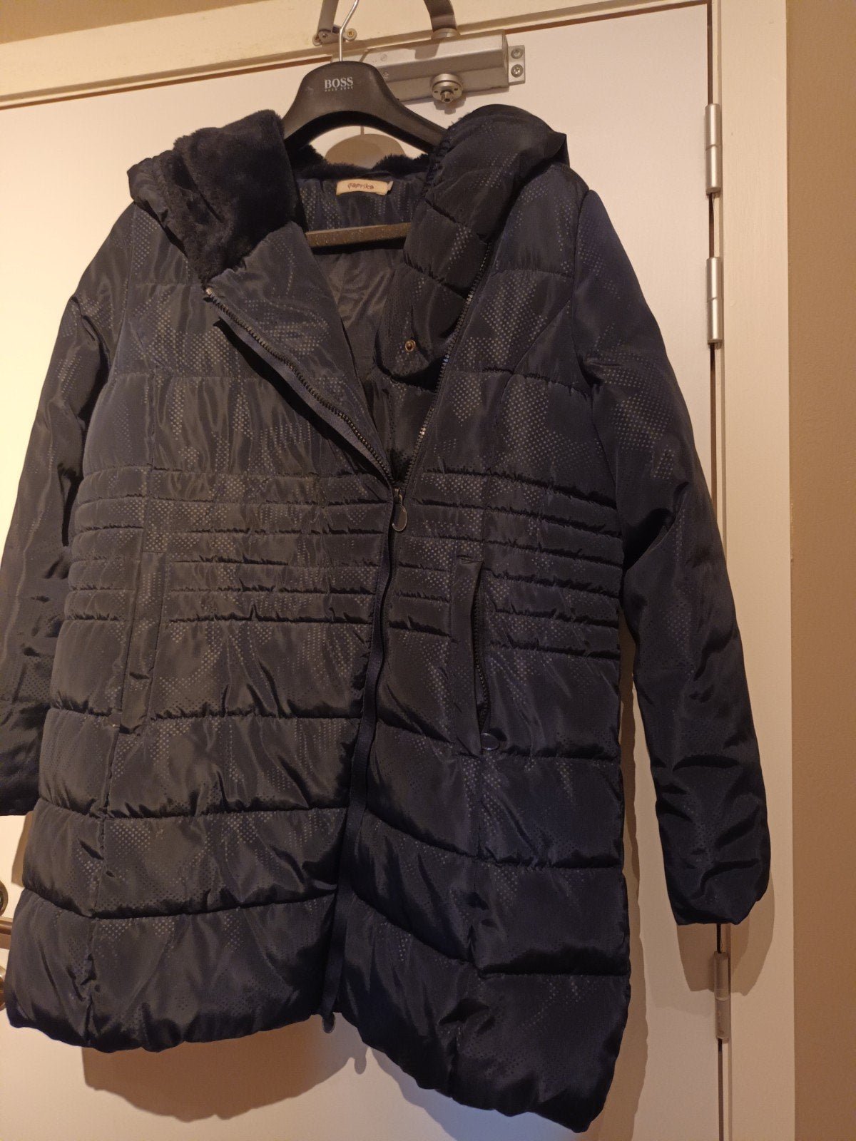 dames winterjas (44)paprika donkerblauw, Kleding | Dames, Ophalen, Blauw, Maat 42/44 (L), Nieuw