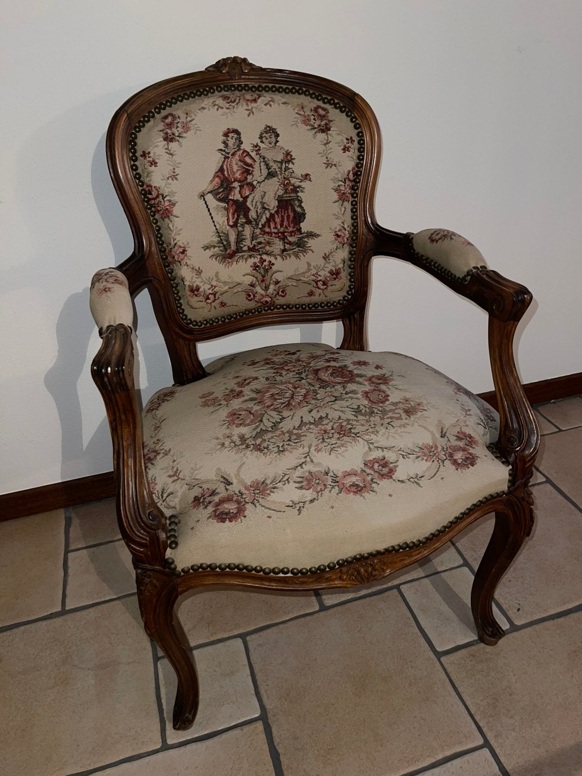 fauteuil classique de style Louis XV français, Antiquités & Art, Enlèvement