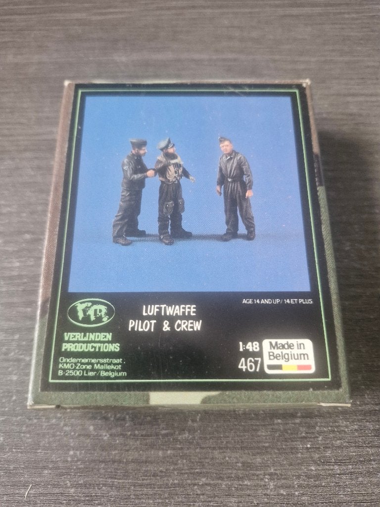 Verlinden 1/48 Luftwaffe Pilot & Crew 3 Figs., Ophalen of Verzenden, Nieuw, 1:35 tot 1:50, Figuur of Figuren