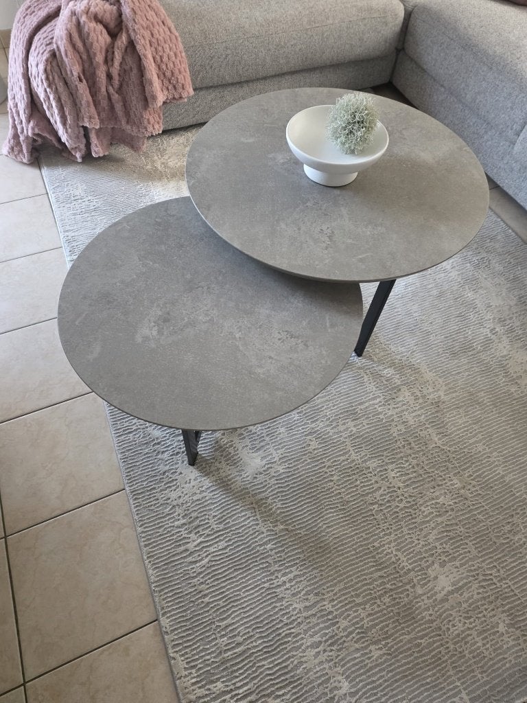 salontafel, Huis en Inrichting, Tafels | Salontafels, Ophalen, Zo goed als nieuw, Rond, Modern