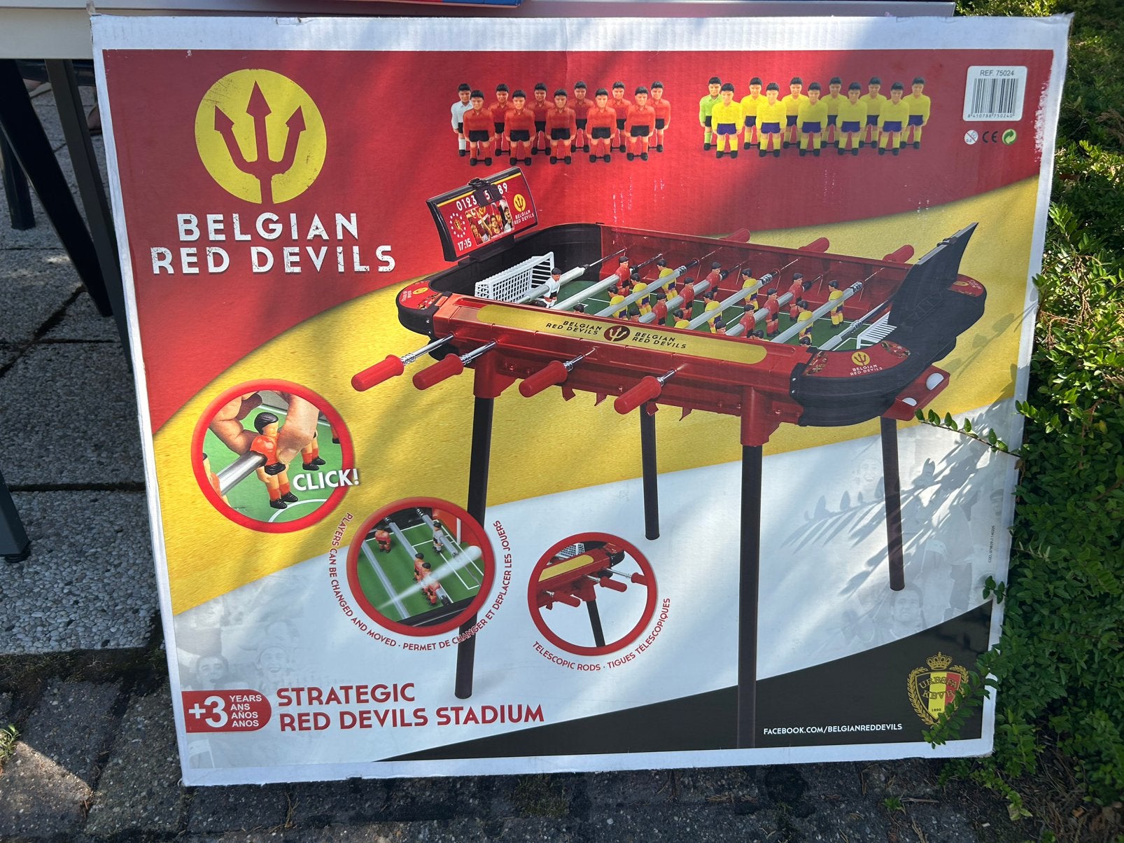 Tafelvoetbaltafel Rode Duivels, Enlèvement, Comme neuf