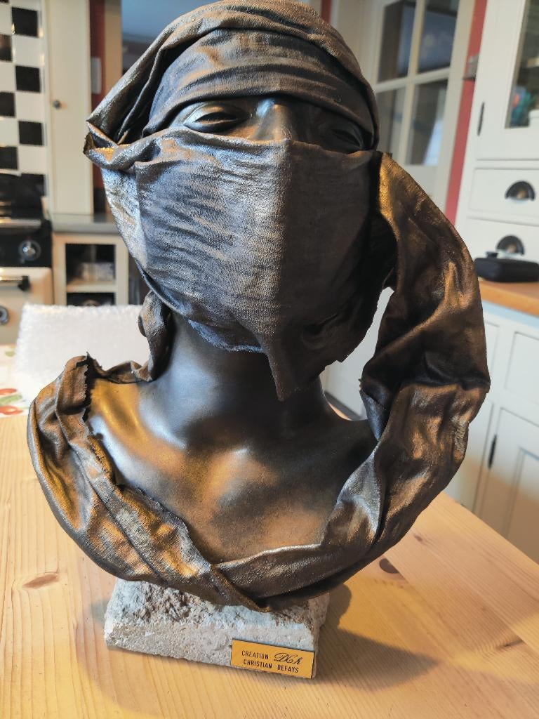 Masker decoratie, Antiek en Kunst, Ophalen of Verzenden, Op sokkel, Masker