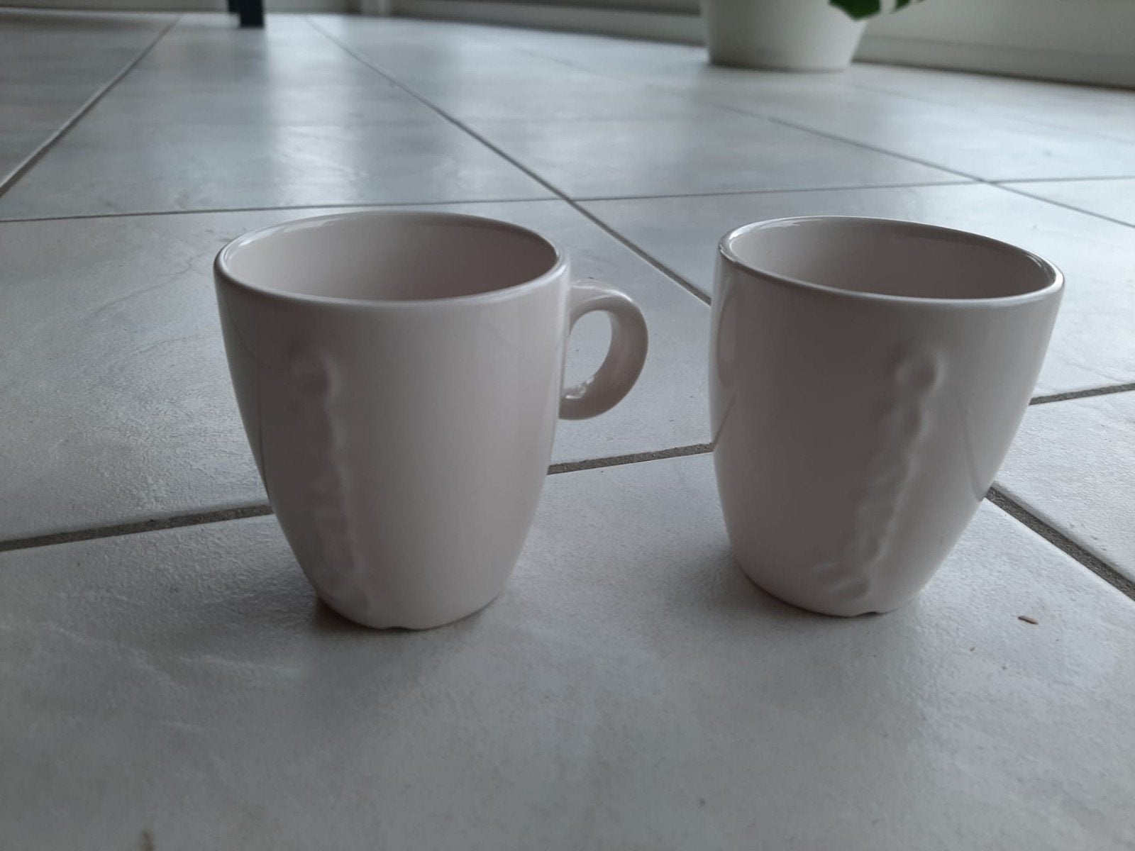 2 senseo kopjes - beige - zeer goede staat, Verzamelen, Ophalen of Verzenden, Zo goed als nieuw, Overige typen