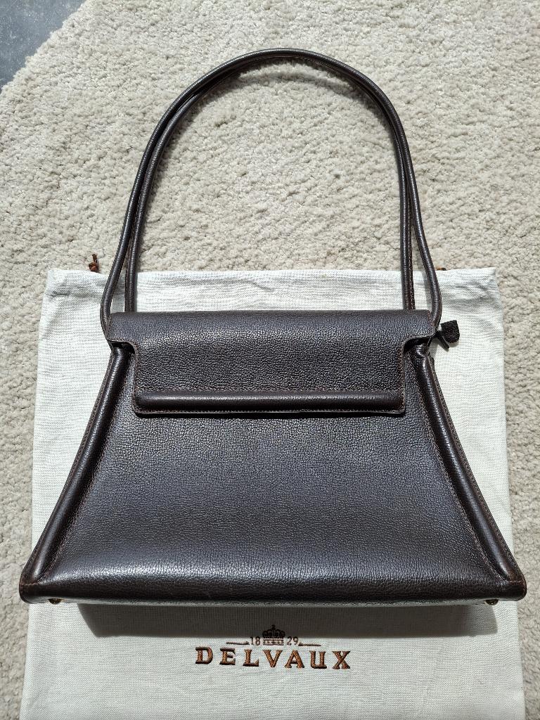 Delvaux Arpège café jumping, Ophalen of Verzenden, Gebruikt, Bruin, Schoudertasje