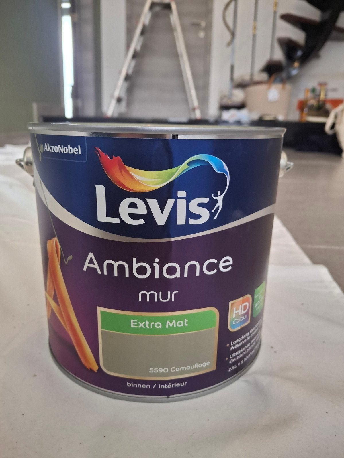 Levis Ambiance Muur Extra Mat – 5590 Camouflage – Nieuw/geop, Bricolage & Construction, Peinture, Vernis & Laque, Moins de 5 litres