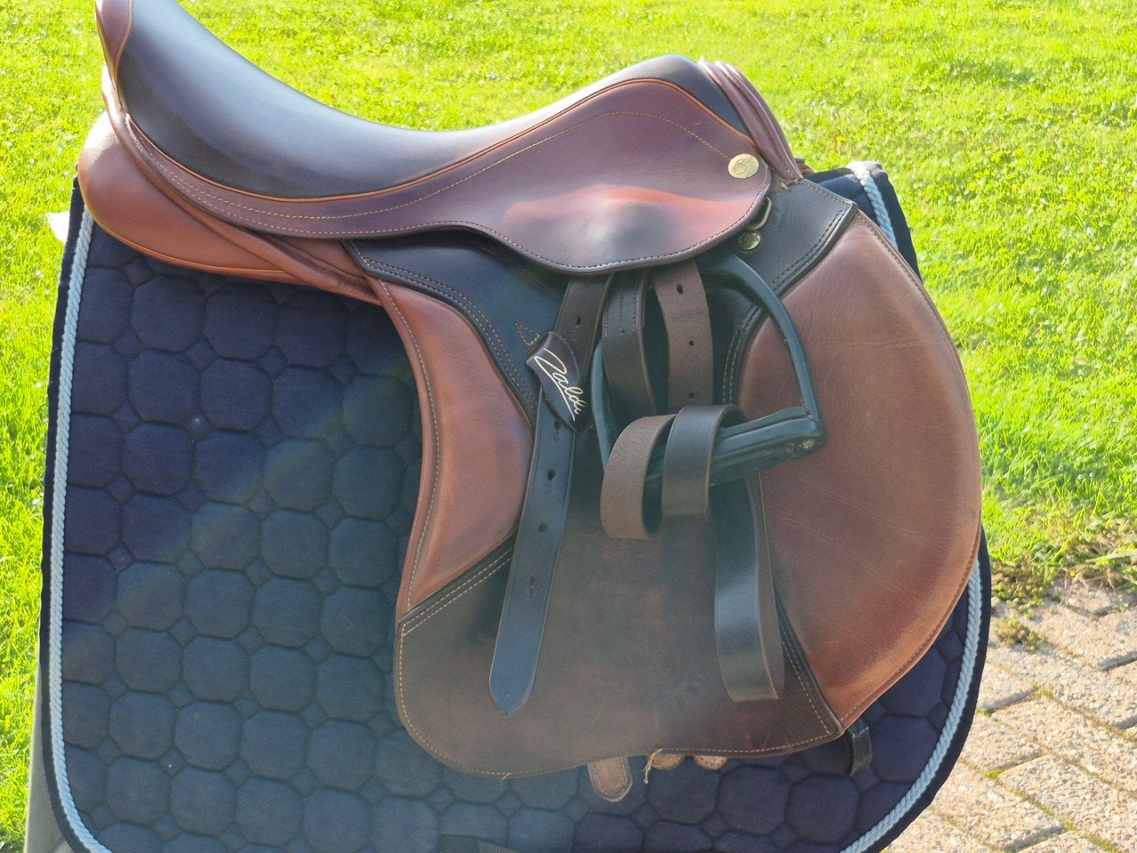 Zaldi Ledyard springzadel 17,5'', Dieren en Toebehoren, Ophalen, L (17.5 inch), Gebruikt, Vlakke zit