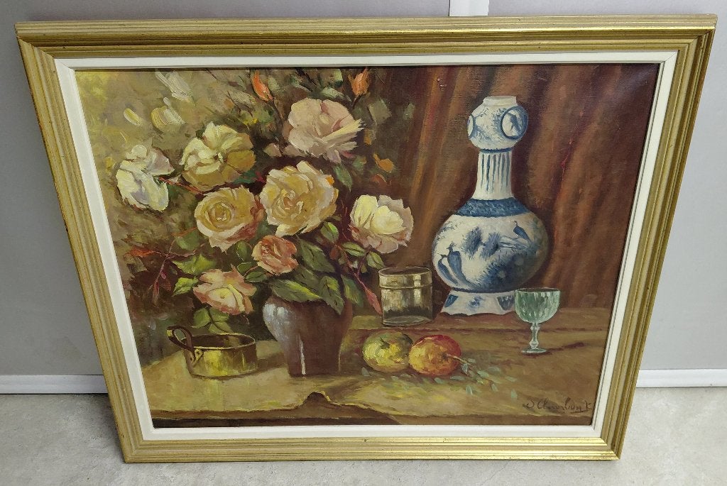 Schilderij te koop stilleven (Claerhout of Claerbout?), Ophalen, Impressionistisch, Stilleven
