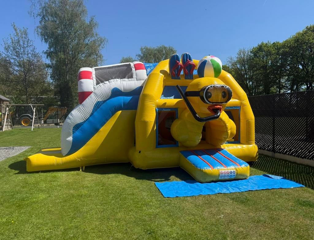 Springkasteel Multiplay Super Duck Te huur, Enlèvement