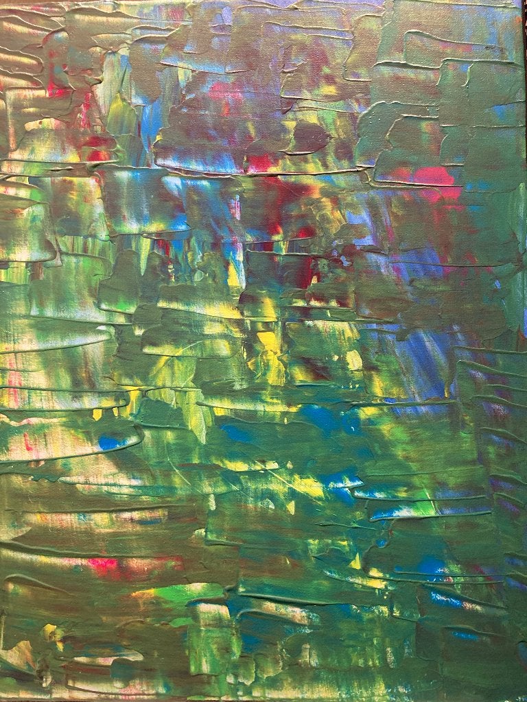 Peinture abstraite toile cadre tableau schilderij, Abstrait, Peinture acrylique, Autres matériaux, Enlèvement