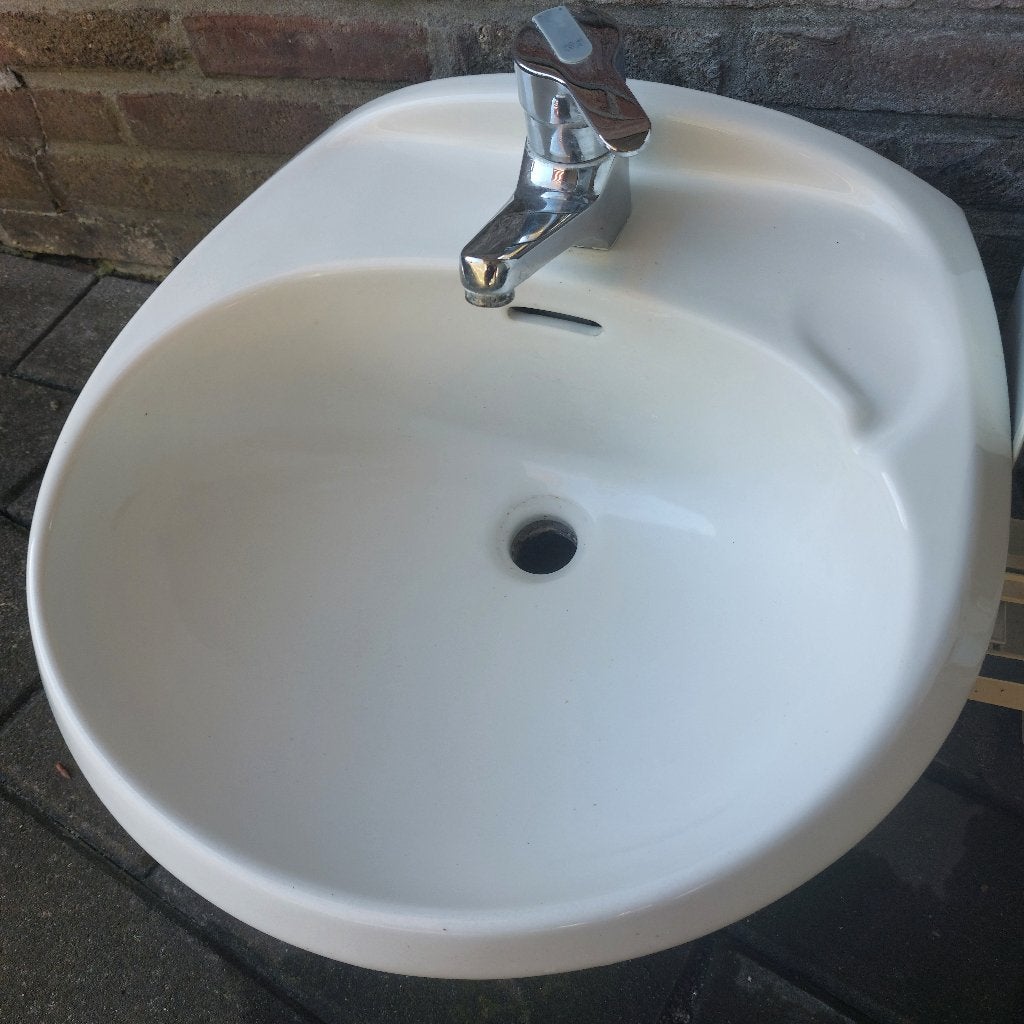 Wasbak, Bricolage & Construction, Sanitaire, Enlèvement, Utilisé, Pierre, Lavabo