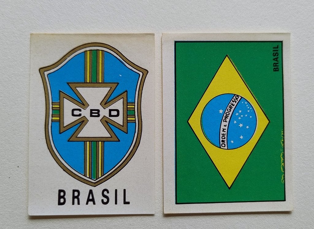 Panini Mexico 70 - Bouclier et drapeau du Brésil., Envoi, Neuf
