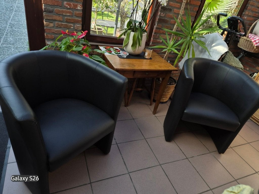 2 cocktailfauteuils Sinclair, Ophalen, Gebruikt, Kunststof