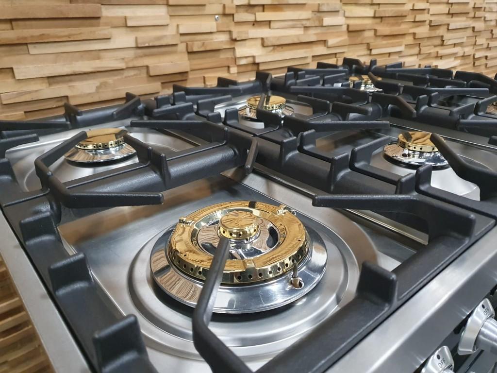 🔥Luxe Boretti Fornuis 90cm hoogglans zwart rvs GASOVEN, Elektronische apparatuur, Fornuizen, Ophalen, 60 cm of meer, Zo goed als nieuw