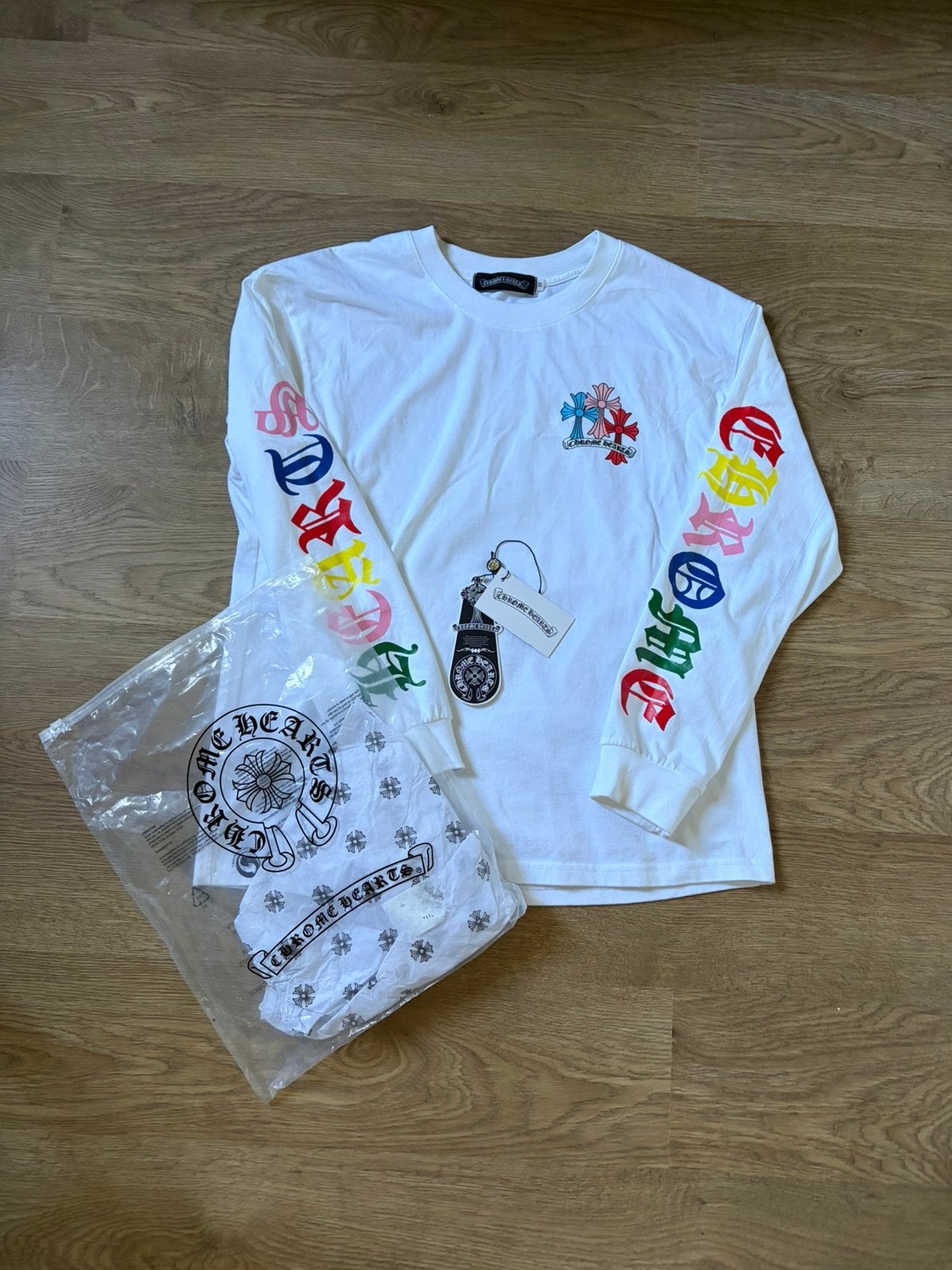 Chrome heart longsleeve, Verzenden, Zo goed als nieuw, Maat 48/50 (M), Wit