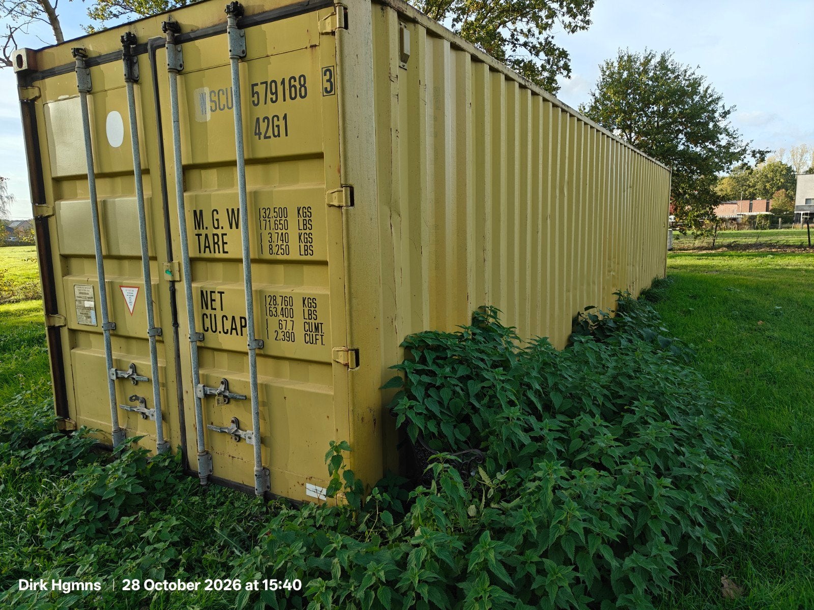 zee container, 40 voet, 12m te koop, Doe-het-zelf en Bouw, Ophalen