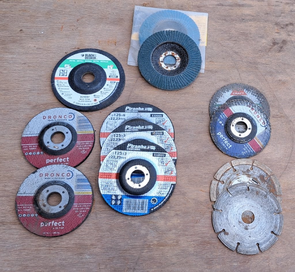 Partij slijpschijven 115/125mm (Deels NIEUW!), Doe-het-zelf en Bouw, Ophalen, Gebruikt