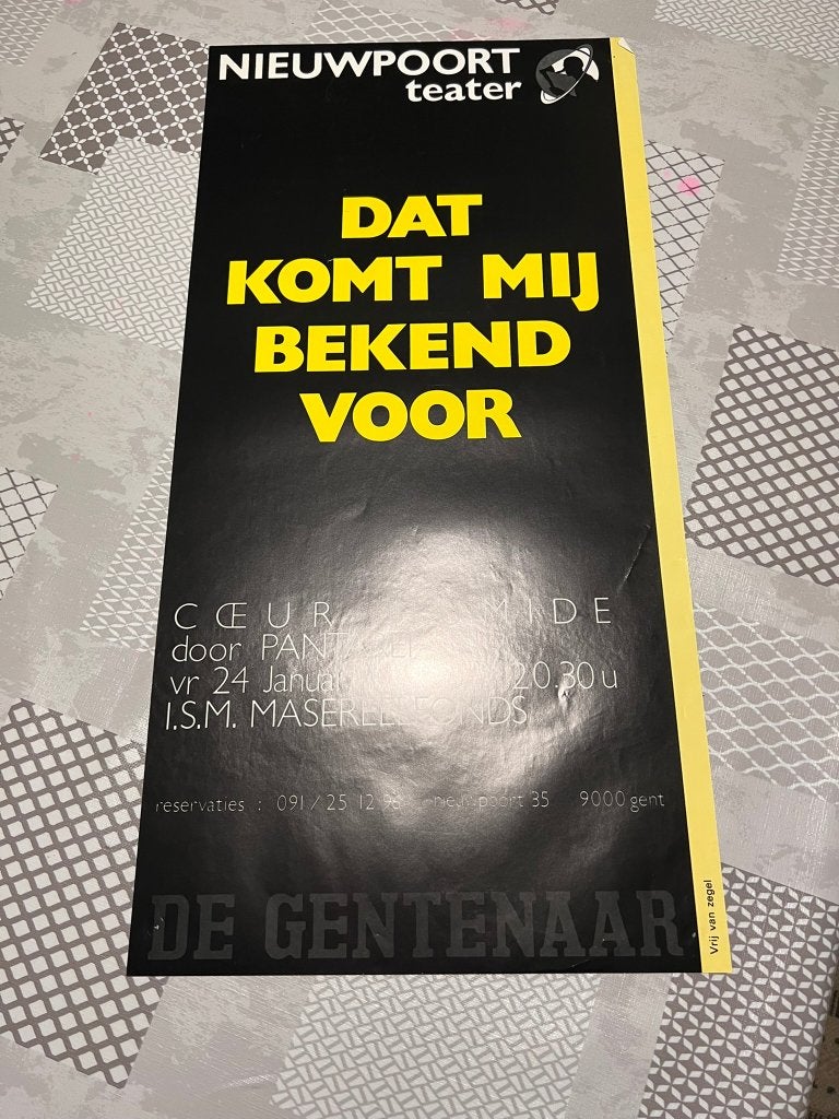 Vintage Posters Nieuwpoort Teater: dat komt mij bekend voor, Verzamelen, Deurposter of groter, Ophalen of Verzenden, Reclame, Rechthoekig Staand