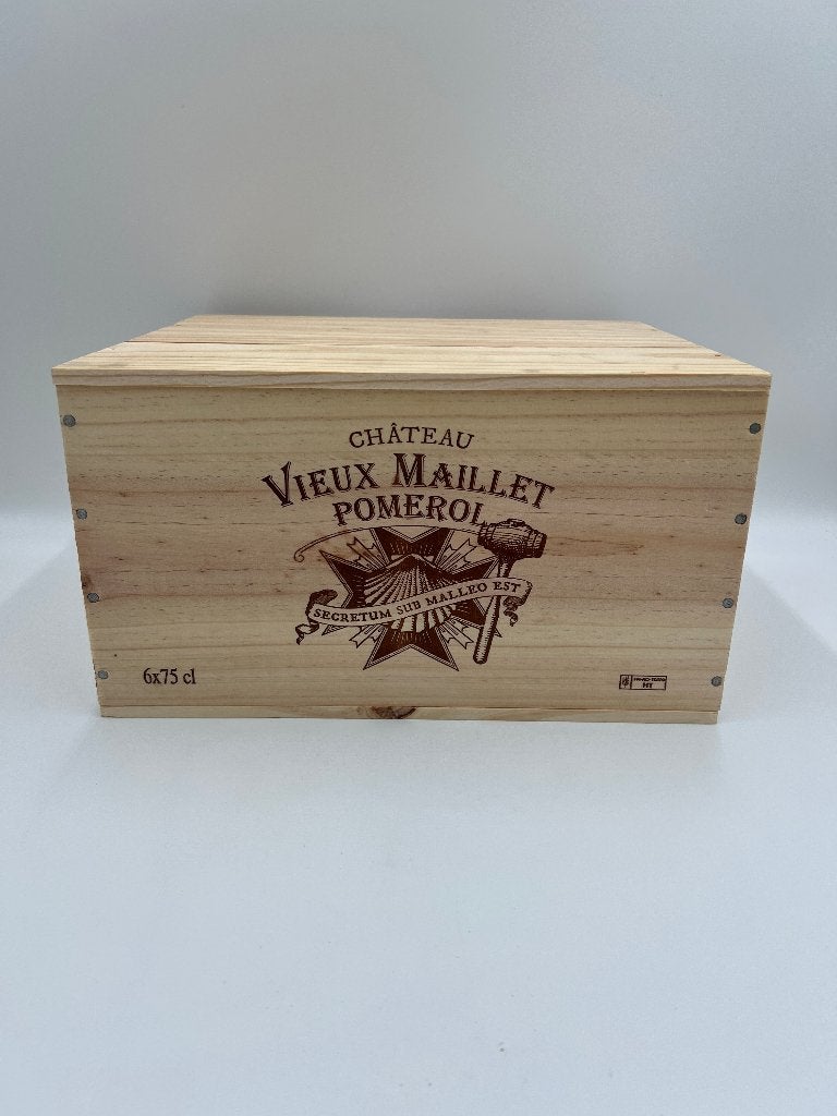 Ch. Vieux Maillet Pomerol 2014 dans une boîte en bois, Collections, Vins, Neuf, Enlèvement ou Envoi, Pleine, Vin rouge