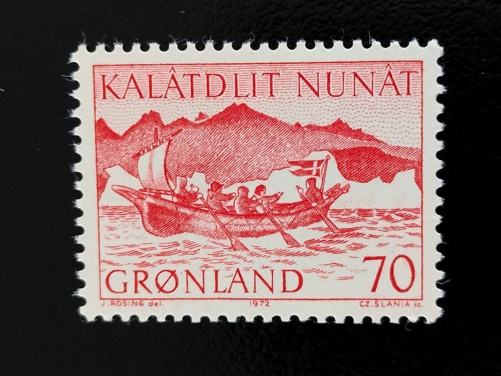 Groenland 1971 - postbedeling per umiak (vrouwenboot) **, Verzenden, Denemarken, Postfris