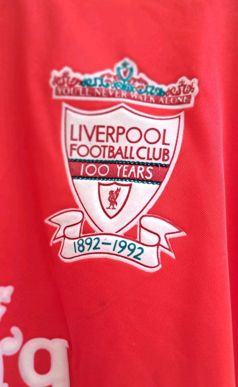 LIVERPOOL 100 JAAR voetbalshirt, Verzamelen, Sportartikelen en Voetbal, Ophalen of Verzenden, Shirt
