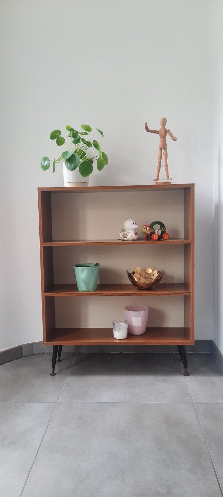 Vintage Mid-Century boekenkastje, Huis en Inrichting, Ophalen, Gebruikt, Vintage