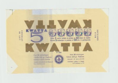 Emballage chocolat Kwatta Bois d'Haine., Verzamelen, Ophalen, Zo goed als nieuw, Verpakking