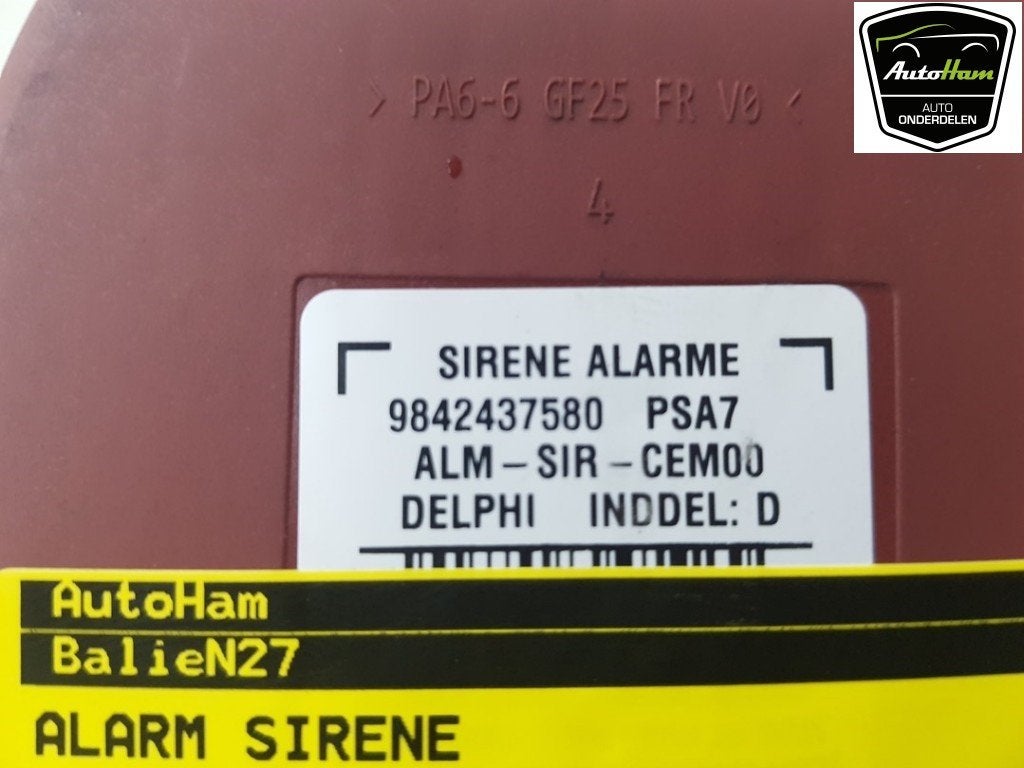 SIRENE D'ALARME Astra L Sports Tourer (F4 / FC / FN / FR), Utilisé, Opel