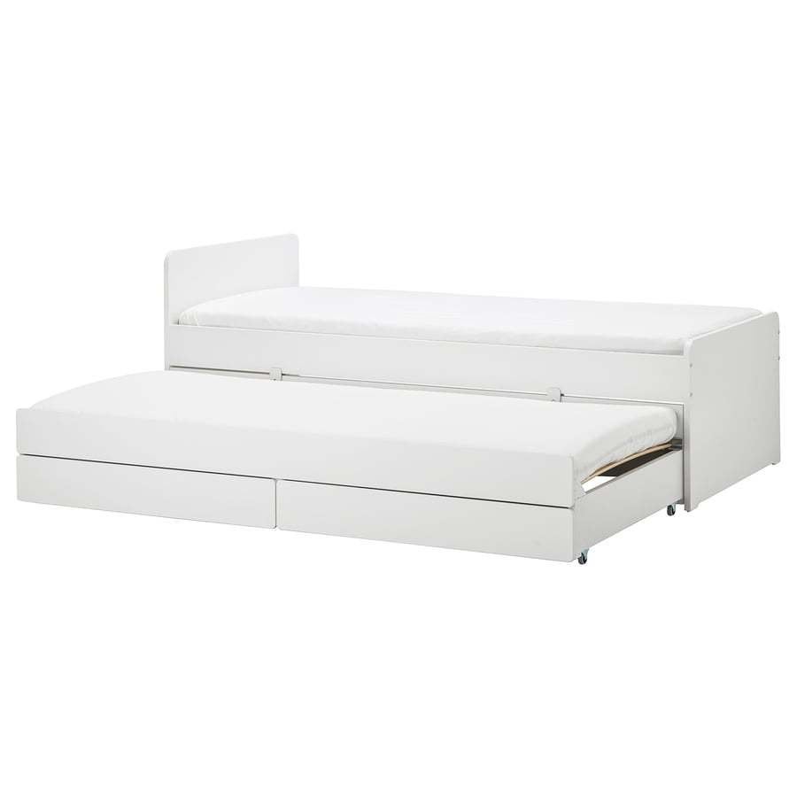 Bed met logeerbed en 2 lades, Ophalen
